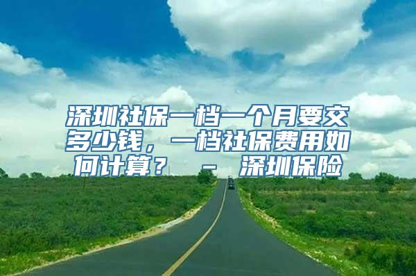 深圳社保一档一个月要交多少钱，一档社保费用如何计算？ – 深圳保险