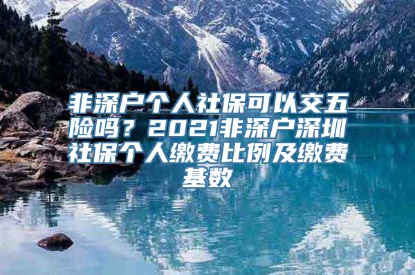 非深户个人社保可以交五险吗？2021非深户深圳社保个人缴费比例及缴费基数