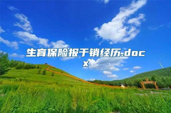 生育保险报于销经历.docx