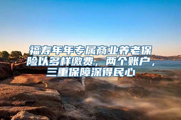 福寿年年专属商业养老保险以多样缴费，两个账户，三重保障深得民心