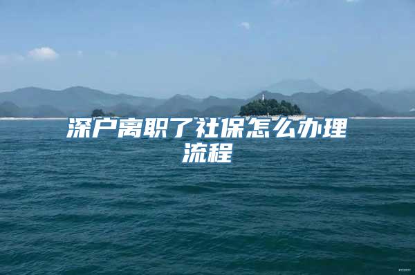 深户离职了社保怎么办理流程