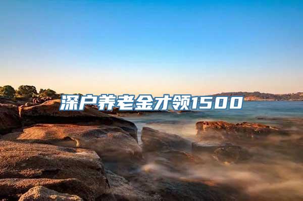 深户养老金才领1500