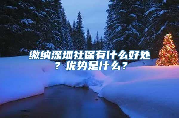 缴纳深圳社保有什么好处？优势是什么？