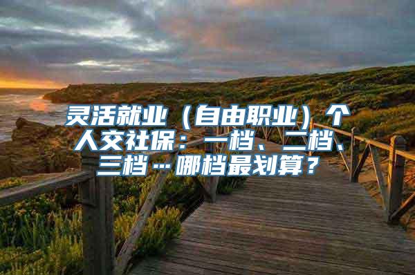 灵活就业（自由职业）个人交社保：一档、二档、三档…哪档最划算？