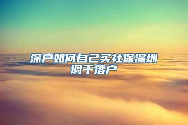 深户如何自己买社保深圳调干落户