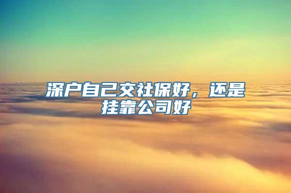 深户自己交社保好，还是挂靠公司好