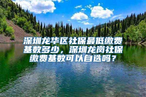 深圳龙华区社保最低缴费基数多少，深圳龙岗社保缴费基数可以自选吗？