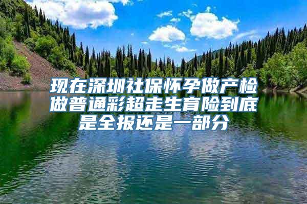 现在深圳社保怀孕做产检做普通彩超走生育险到底是全报还是一部分