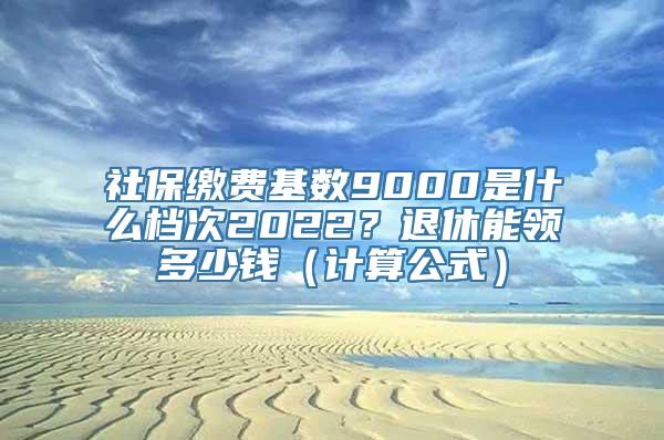 社保缴费基数9000是什么档次2022？退休能领多少钱（计算公式）