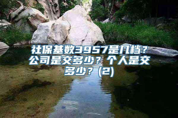 社保基数3957是几档？公司是交多少？个人是交多少？(2)