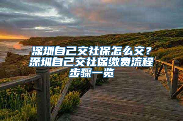 深圳自己交社保怎么交？深圳自己交社保缴费流程步骤一览