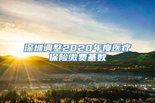 深圳调整2020年度医疗保险缴费基数