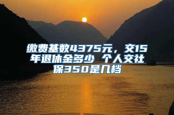 缴费基数4375元，交15年退休金多少 个人交社保350是几档