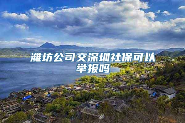 潍坊公司交深圳社保可以举报吗