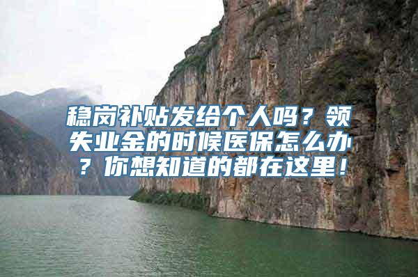 稳岗补贴发给个人吗？领失业金的时候医保怎么办？你想知道的都在这里！