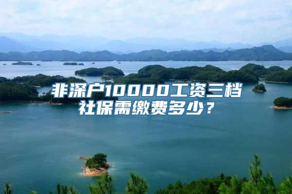 非深户10000工资三档社保需缴费多少？