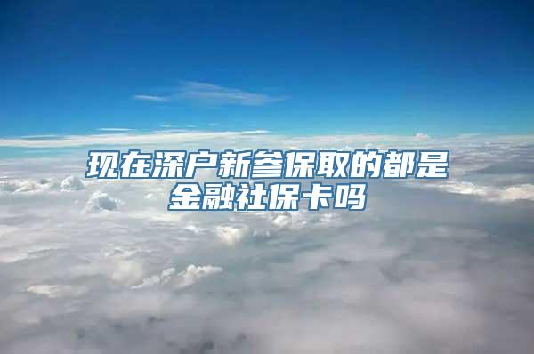 现在深户新参保取的都是金融社保卡吗