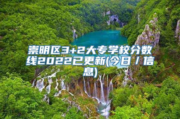 崇明区3+2大专学校分数线2022已更新(今日／信息)