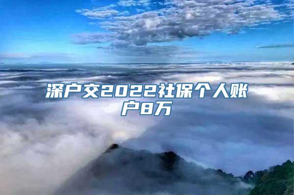 深户交2022社保个人账户8万