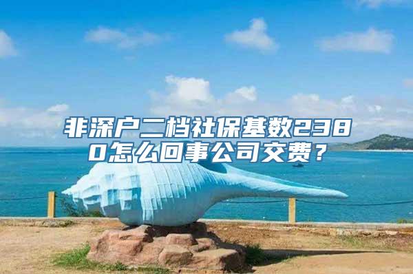 非深户二档社保基数2380怎么回事公司交费？