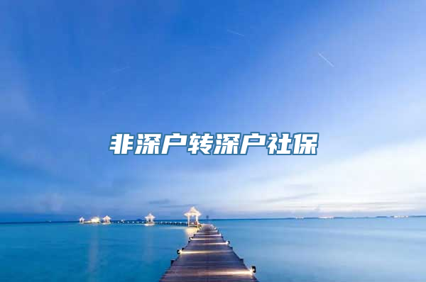 非深户转深户社保