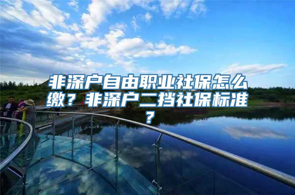 非深户自由职业社保怎么缴？非深户二挡社保标准？