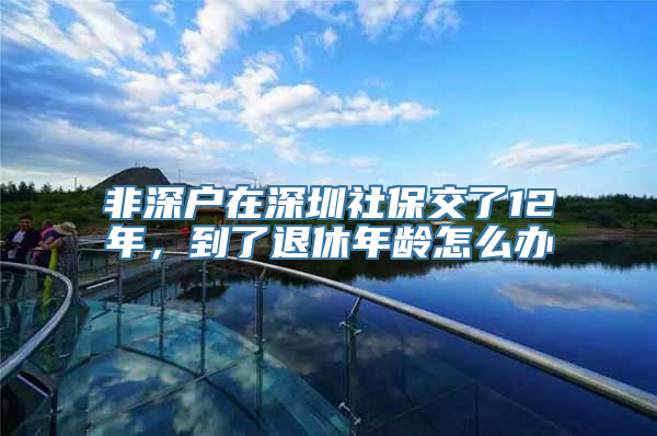 非深户在深圳社保交了12年，到了退休年龄怎么办