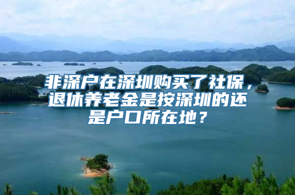 非深户在深圳购买了社保，退休养老金是按深圳的还是户口所在地？