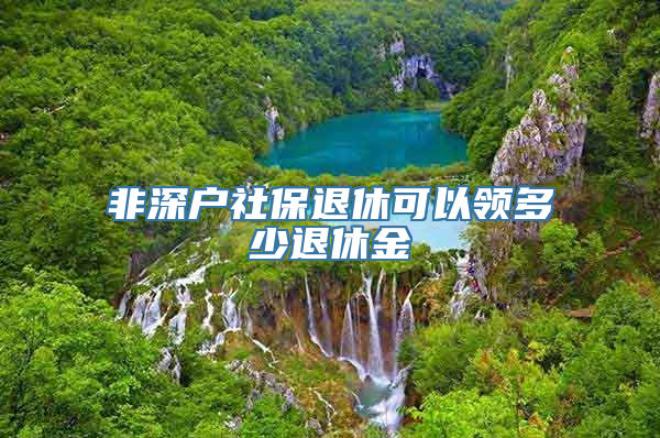 非深户社保退休可以领多少退休金