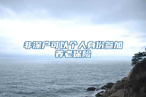 非深户可以个人身份参加养老保险