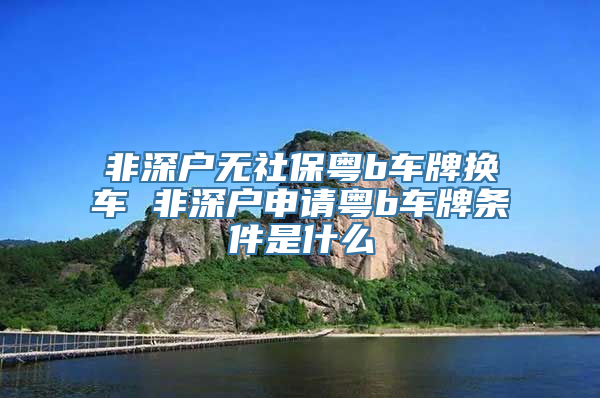 非深户无社保粤b车牌换车 非深户申请粤b车牌条件是什么