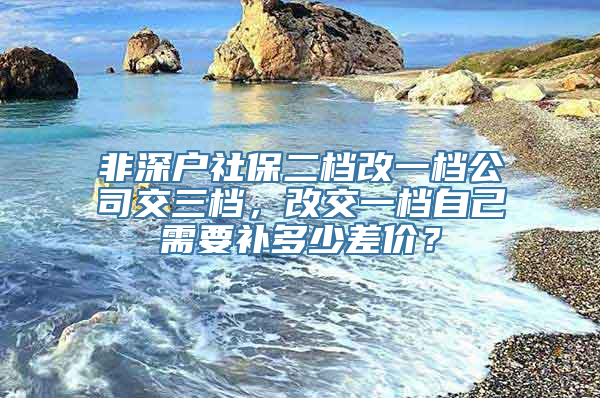 非深户社保二档改一档公司交三档，改交一档自己需要补多少差价？