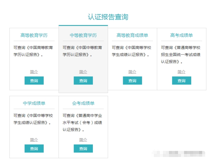 认证报告查询