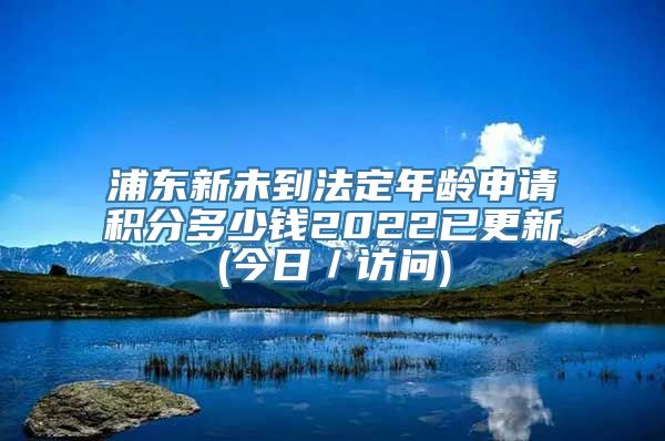 浦东新未到法定年龄申请积分多少钱2022已更新(今日／访问)