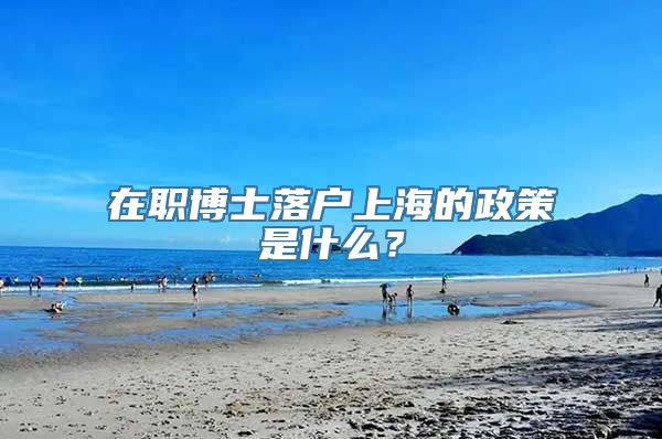 在职博士落户上海的政策是什么？