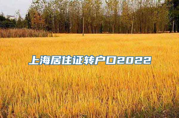 上海居住证转户口2022