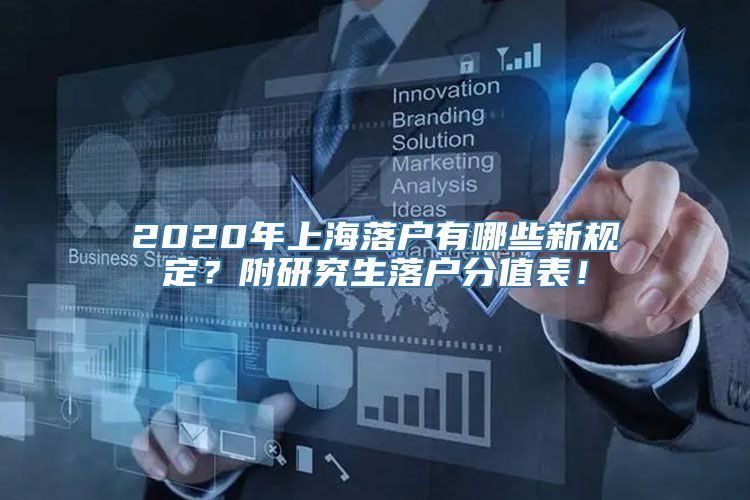 2020年上海落户有哪些新规定？附研究生落户分值表！