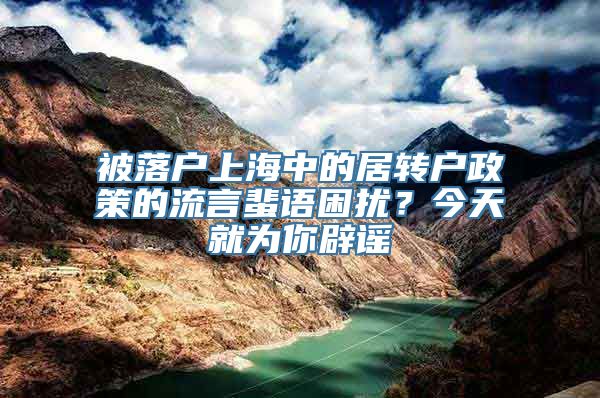 被落户上海中的居转户政策的流言蜚语困扰？今天就为你辟谣