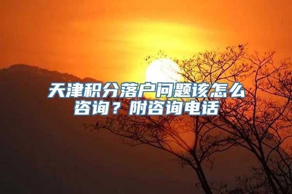 天津积分落户问题该怎么咨询？附咨询电话