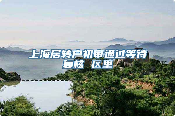 上海居转户初审通过等待复核 区里