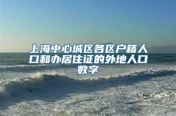 上海中心城区各区户籍人口和办居住证的外地人口数字