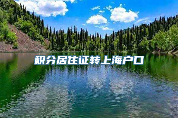 积分居住证转上海户口