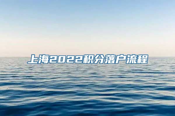 上海2022积分落户流程