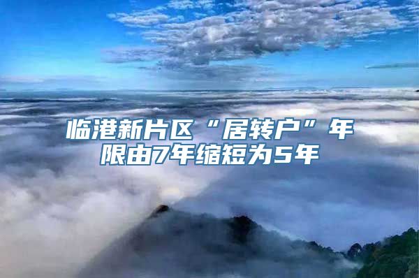 临港新片区“居转户”年限由7年缩短为5年