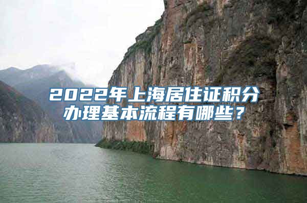 2022年上海居住证积分办理基本流程有哪些？