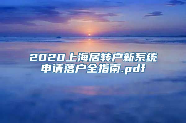 2020上海居转户新系统申请落户全指南.pdf