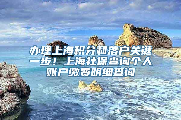 办理上海积分和落户关键一步！上海社保查询个人账户缴费明细查询