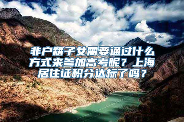 非户籍子女需要通过什么方式来参加高考呢？上海居住证积分达标了吗？