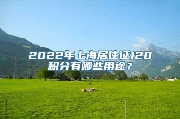 2022年上海居住证120积分有哪些用途？