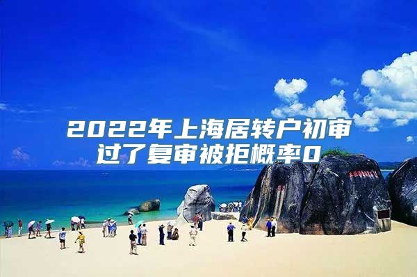 2022年上海居转户初审过了复审被拒概率0